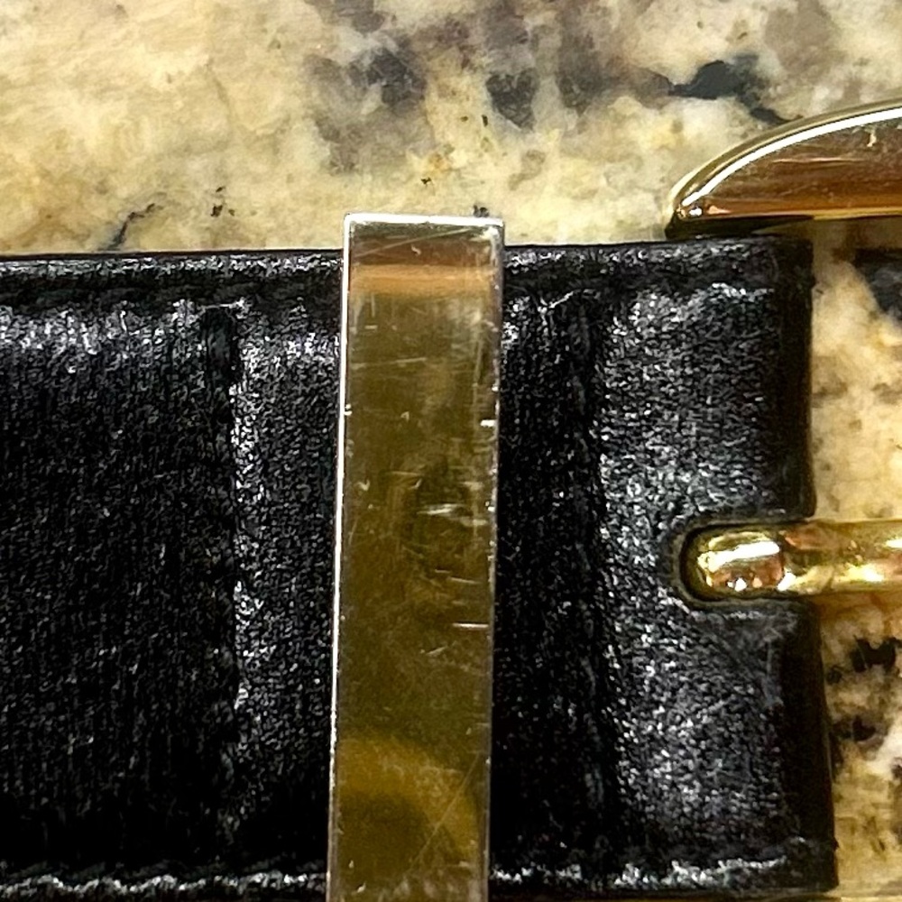 Paloma Picasso Black Leather Vintage Belt - Picture 9 of 10